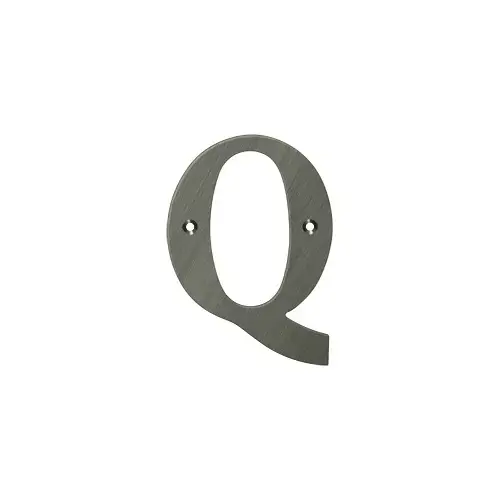 4" Height Residential House Letter Letter Q Antique Nickel - pack of 10