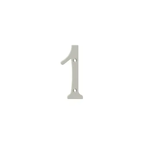 4" Numbers; Solid Brass; Satin Nickel Finish 4" Numbers; Solid Brass; Satin Nickel Finish