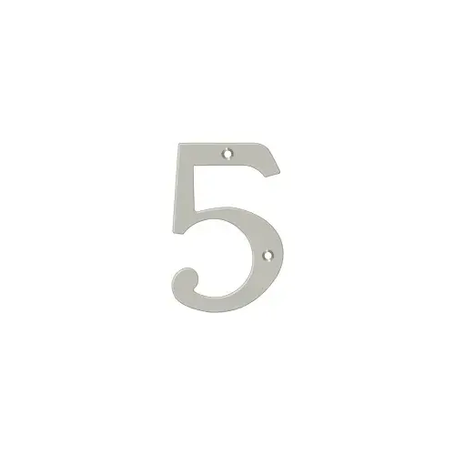 4" Numbers; Solid Brass; Satin Nickel Finish 4" Numbers; Solid Brass; Satin Nickel Finish