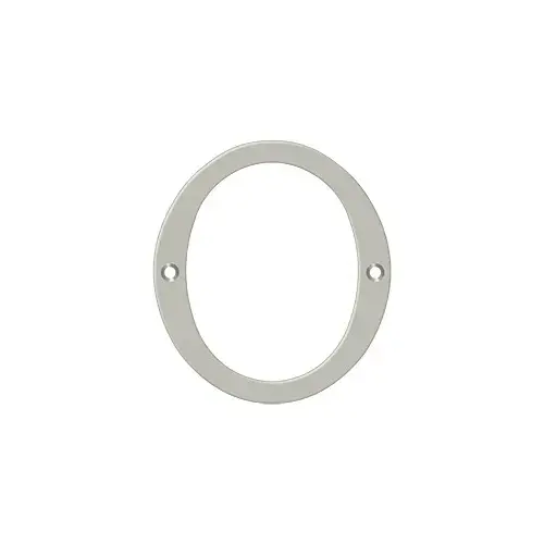 6" Numbers; Solid Brass; Satin Nickel Finish 6" Numbers; Solid Brass; Satin Nickel Finish