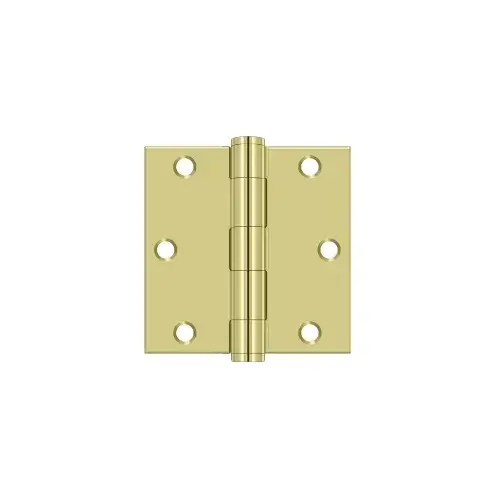 3-1/2" x 3-1/2" Square Hinge, HD in Polished Brass Pair 3-1/2" x 3-1/2" Square Hinge, HD in Polished Brass Pair