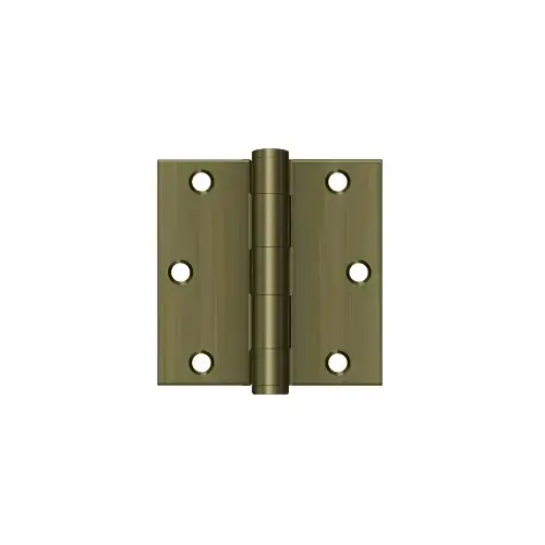 3-1/2" x 3-1/2" Square Hinge, HD in Antique Brass Pair 3-1/2" x 3-1/2" Square Hinge, HD in Antique Brass Pair
