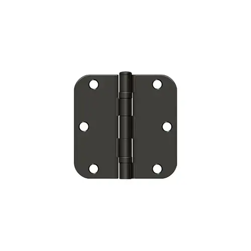 3-1/2" x 3-1/2" x 5/8" Radius Hinge, Ball Bearing in Oil-rubbed Bronze Pair