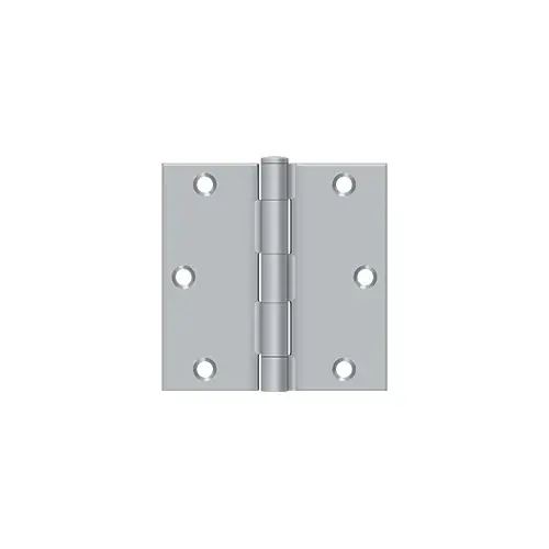 3-1/2" x 3-1/2" Square Hinge in Brushed Chrom - 2 per pack x10 packs 3-1/2" x 3-1/2" Square Hinge in Brushed Chrom - 2 per pack x10 packs