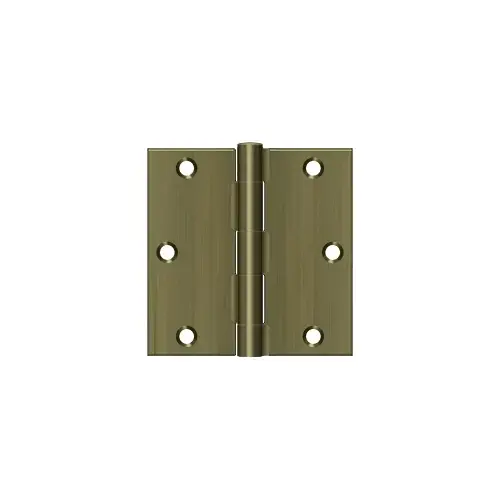 3-1/2" x 3-1/2" Square Hinge in Antique Brass Pair 3-1/2" x 3-1/2" Square Hinge in Antique Brass Pair
