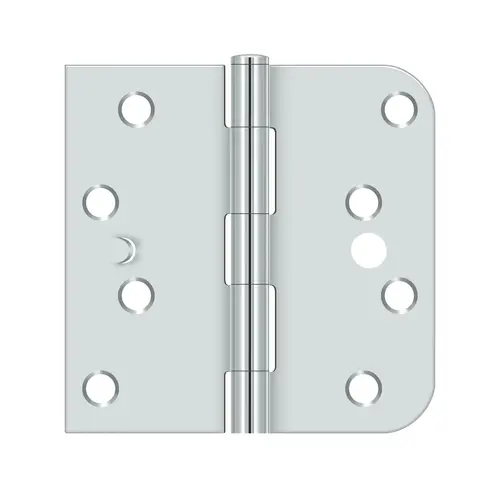 Plain Bearing Mortise SQ Hinge Right Handed W/Security Option Chrome 5/8" Radius Pair