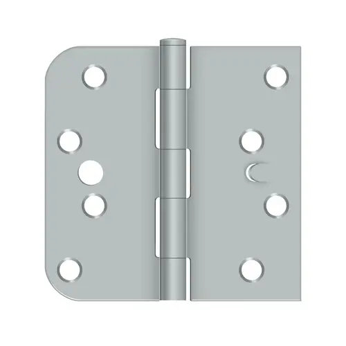 4" x 4" x 5/8" x SQ Hinge in Brushed Chrome Pair 4" x 4" x 5/8" x SQ Hinge in Brushed Chrome Pair
