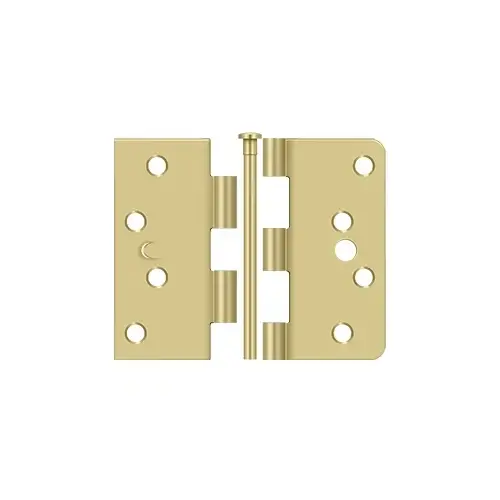 4" x 4" x 5/8" x SQ Hinge in Brushed Brass Pair 4" x 4" x 5/8" x SQ Hinge in Brushed Brass Pair