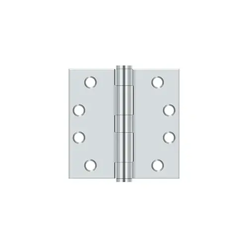 4" x 4" Square Hinge, HD in Polished Chrome Pair