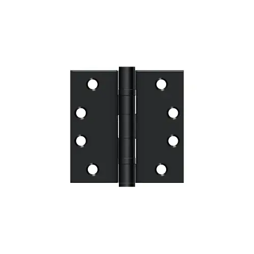 4" x 4" Square Hinge, HD, Ball Bearings in Paint Black Pair