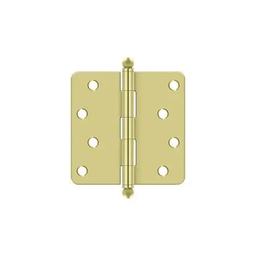 4" x 4" x 1/4" Radius Hinge, w/ Ball Tips in Polished Bras - 2 per pack x10 packs 4" x 4" x 1/4" Radius Hinge, w/ Ball Tips in Polished Bras - 2 per pack x10 packs