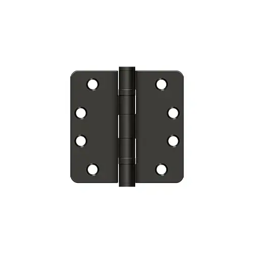 4" x 4" x 1/4" Radius Hinge, HD, Ball Bearings in Oil-rubbed Bronze Pair 4" x 4" x 1/4" Radius Hinge, HD, Ball Bearings in Oil-rubbed Bronze Pair