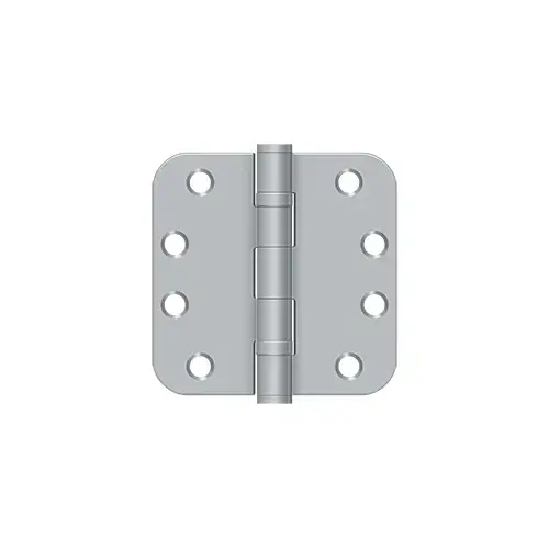 4"x 4"x 5/8" Radius Hinge, HD, Ball Bearings in Brushed Chrome Pair 4"x 4"x 5/8" Radius Hinge, HD, Ball Bearings in Brushed Chrome Pair