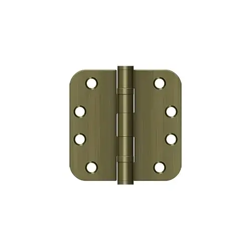 4"x 4"x 5/8" Radius Hinge, HD, Ball Bearings in Antique Brass Pair 4"x 4"x 5/8" Radius Hinge, HD, Ball Bearings in Antique Brass Pair