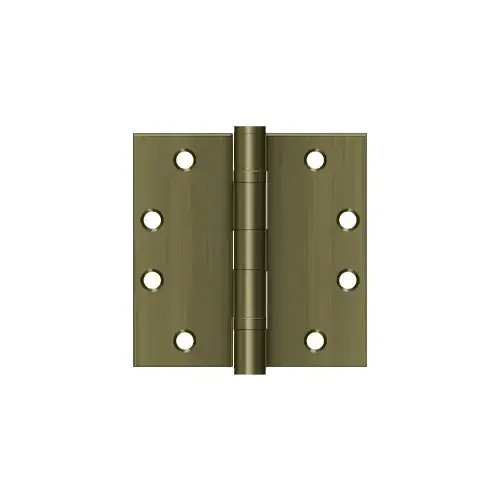 4-1/2" x 4-1/2" Square Hinge, HD, Ball Bearings in Antique Brass Pair 4-1/2" x 4-1/2" Square Hinge, HD, Ball Bearings in Antique Brass Pair