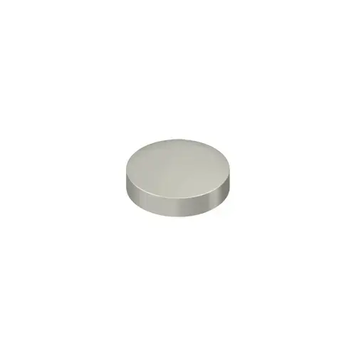 Screw Cover, Round, Flat, 1" Diam in Brushed Nickel