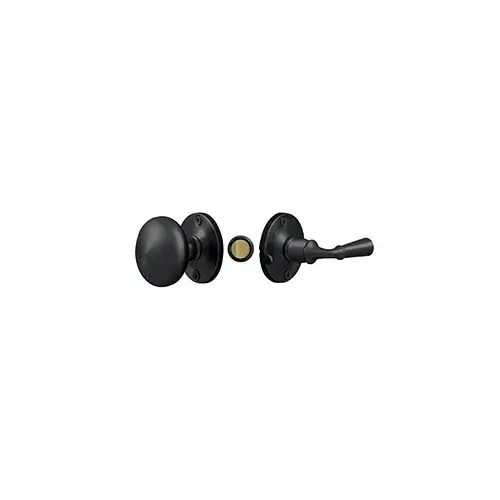 Storm Door Latch, Round, Tubular Lock in Paint Black