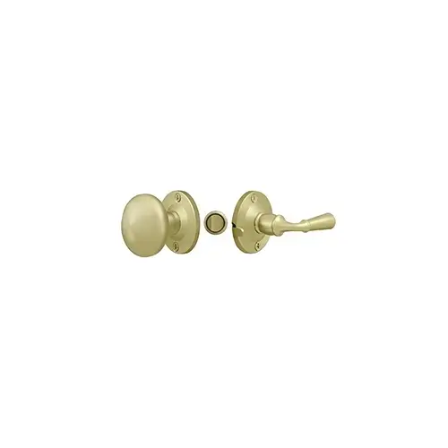 Storm Door Latch, Round, Tubular Lock in Unlacquered Brass Storm Door Latch, Round, Tubular Lock in Unlacquered Brass