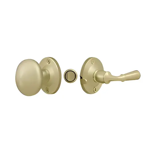 Storm Door Latch, Round, Tubular Lock in Unlacquered Brass Storm Door Latch, Round, Tubular Lock in Unlacquered Brass