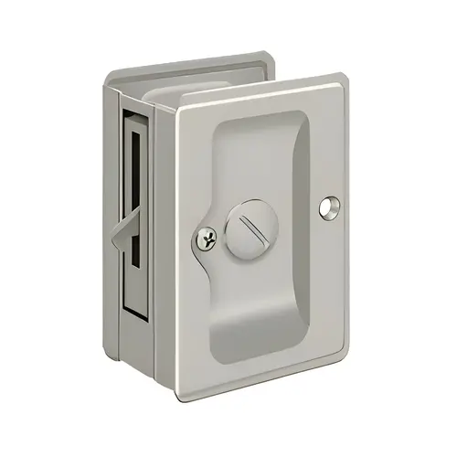 HD Pocket Lock, Adjustable, 3-1/4" x 2-1/4" Privacy in Brushed Nickel HD Pocket Lock, Adjustable, 3-1/4" x 2-1/4" Privacy in Brushed Nickel