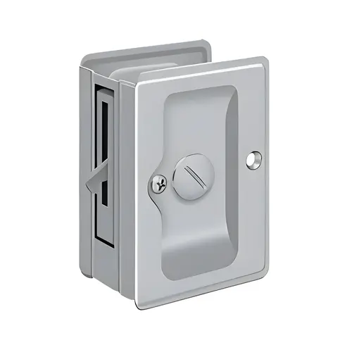 HD Pocket Lock, Adjustable, 3-1/4" x 2-1/4" Privacy in Brushed Chrome HD Pocket Lock, Adjustable, 3-1/4" x 2-1/4" Privacy in Brushed Chrome