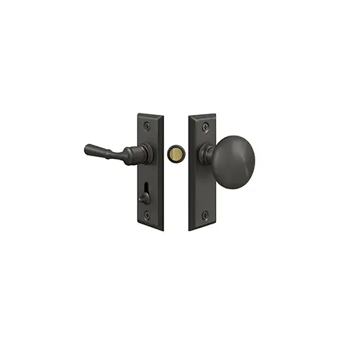 Storm Door Latch, Rectangular, Tubular Lock in Oil-rubbed Bronze