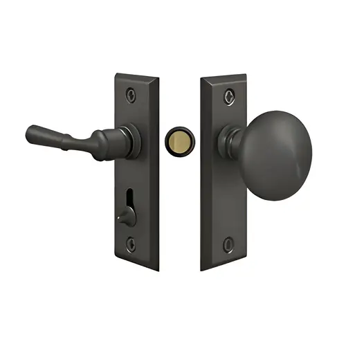 Storm Door Latch, Rectangular, Tubular Lock in Oil-rubbed Bronze Storm Door Latch, Rectangular, Tubular Lock in Oil-rubbed Bronze