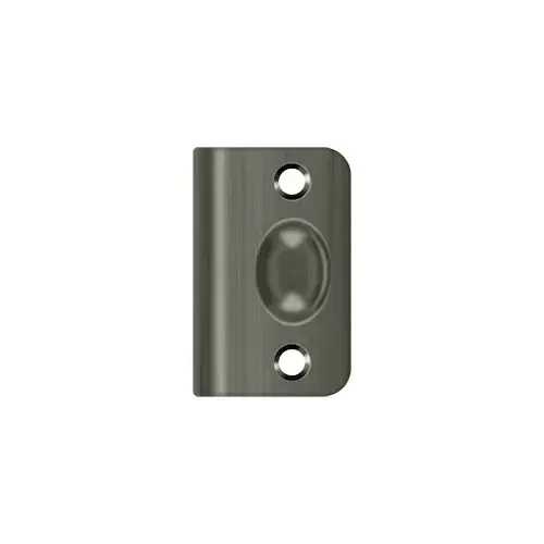 Strike Plate for Ball Catch and Roller Catch in Antique Nickel Strike Plate for Ball Catch and Roller Catch in Antique Nickel