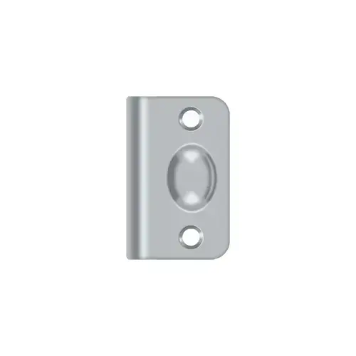 Strike Plate for Ball Catch and Roller Catch in Brushed Chrome Strike Plate for Ball Catch and Roller Catch in Brushed Chrome