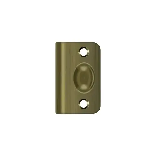 Strike Plate for Ball Catch and Roller Catch in Antique Brass Strike Plate for Ball Catch and Roller Catch in Antique Brass