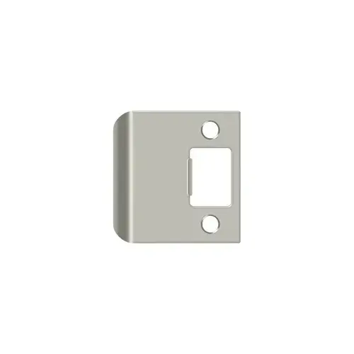 Extended Lip Strike Plate, 2 1/4" x 2-1/4" in Brushed Nickel