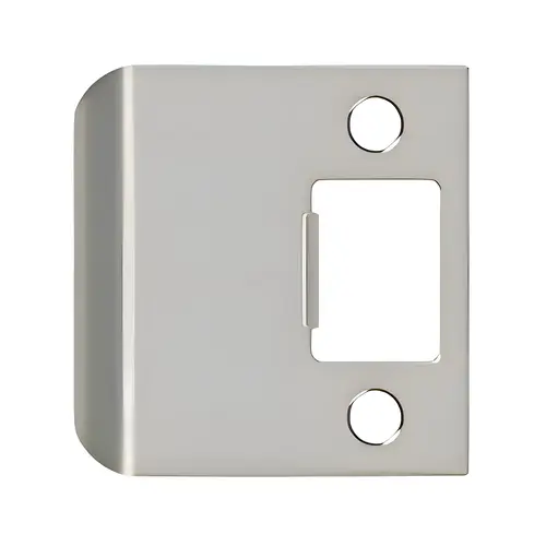 Extended Lip Strike Plate, Solid Brass Material, 2-1/4" X 2-1/4" Dimensions, 1-3/4" Lip Extension, Satin Nickel Finish Extended Lip Strike Plate, Solid Brass Material, 2-1/4" X 2-1/4" Dimensions, 1-3/4" Lip Extension, Satin Nickel Finish