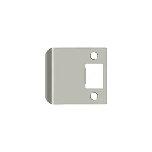 Extended Lip Strike Plate, 2 1/4" x 2-1/2" in Brushed Nickel