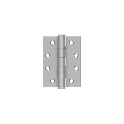 4" x 3" Square Corner Hinge Brushed Stainless Pair