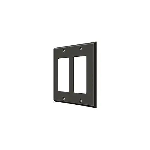 Switch Plate; Double Rocker; Oil Rubbed Bronze Finish Switch Plate; Double Rocker; Oil Rubbed Bronze Finish