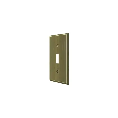 Switch Plate; Single Standard; Antique Brass Finish Switch Plate; Single Standard; Antique Brass Finish