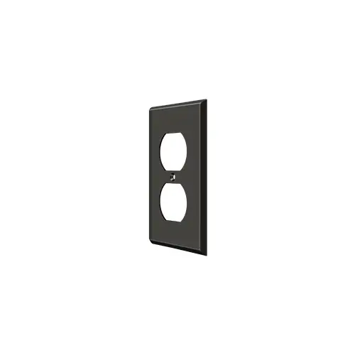 Switch Plate; Double Outlet; Oil Rubbed Bronze Finish Switch Plate; Double Outlet; Oil Rubbed Bronze Finish