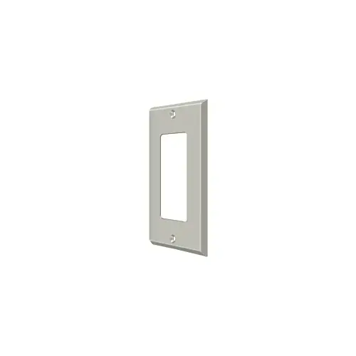 Switch Plate; Single Rocker; Satin Nickel Finish