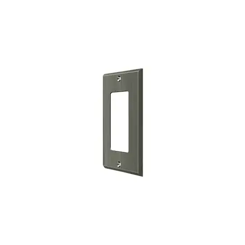 Switch Plate; Single Rocker; Antique Nickel Finish Switch Plate; Single Rocker; Antique Nickel Finish
