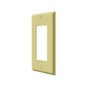 Deltana SWP4754U3 Switch Plate; Single Rocker; Bright Brass Finish