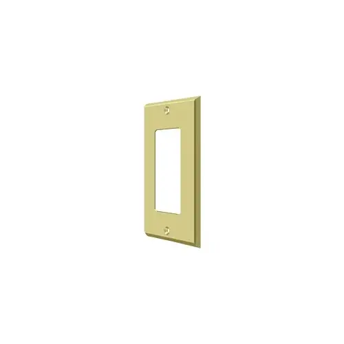 Switch Plate; Single Rocker; Bright Brass Finish