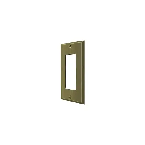 Switch Plate; Single Rocker; Antique Brass Finish