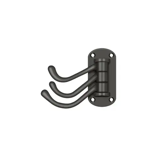 Triple Swivel Hook, Heavy Duty, 4" Projection in Oil-rubbed Bronze Triple Swivel Hook, Heavy Duty, 4" Projection in Oil-rubbed Bronze