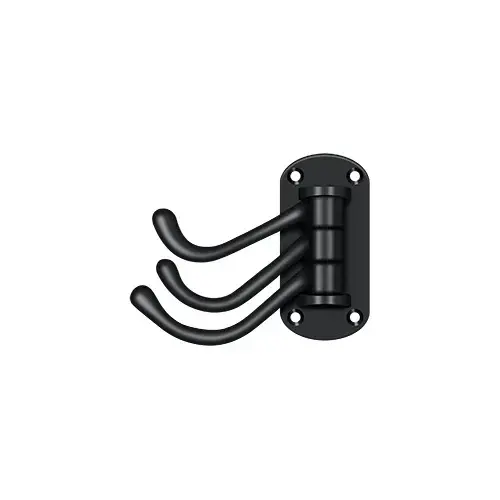 Triple Swivel Hook, Heavy Duty, 4" Projection in Paint Black Triple Swivel Hook, Heavy Duty, 4" Projection in Paint Black