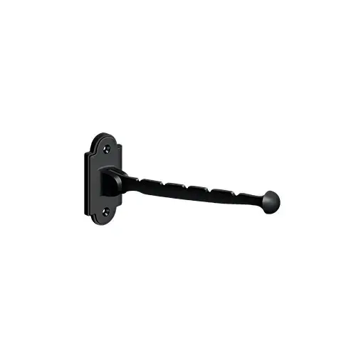Valet Hook, 7" Projection in Paint Black