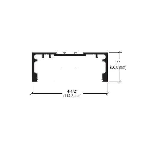 Clear Anodized Open Back Door Header - 21 ft-4" Clear Anodized Open Back Door Header - 21 ft-4"
