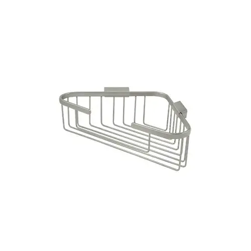 Wire Basket, 13-1/4" x 10-1/4" Triangular Corner in Brushed Nickel