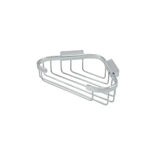 Wire Basket, 8-3/4" x 6-7/8" Triangular Corner in Polished Chrome
