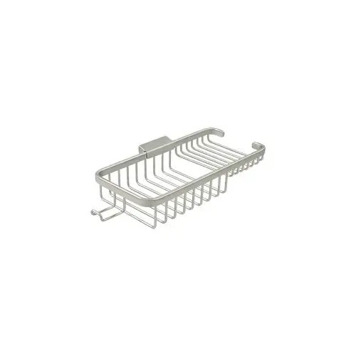 Wire Basket 10-3/8", Rectangular Deep & Shallow, With Hook in Brushed Nickel Wire Basket 10-3/8", Rectangular Deep & Shallow, With Hook in Brushed Nickel