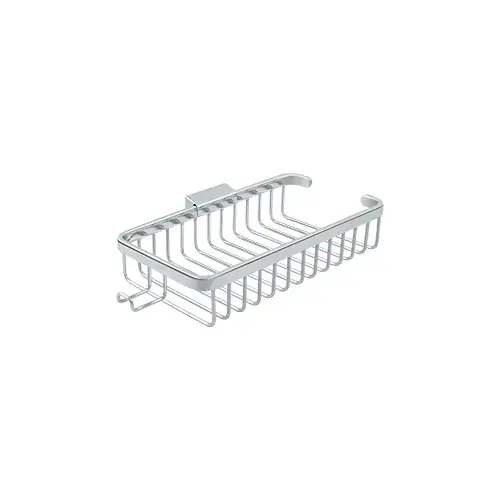 Wire Basket, 10-3/8" Rectangular, Shallow, With Hook in Polished Chrome Wire Basket, 10-3/8" Rectangular, Shallow, With Hook in Polished Chrome